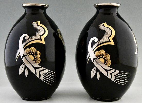 Art Deco Ceramic Vases, 1931, Set of 2-KTN-1776937