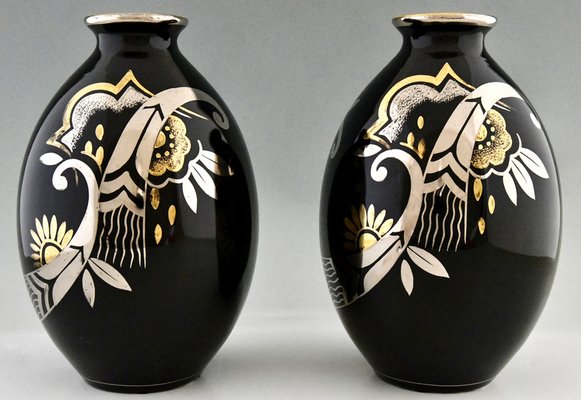 Art Deco Ceramic Vases, 1931, Set of 2-KTN-1776937