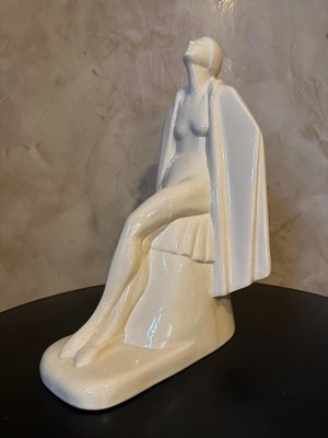 Art Deco Ceramic Woman by Louis Rivet, 1930-BFK-1804177