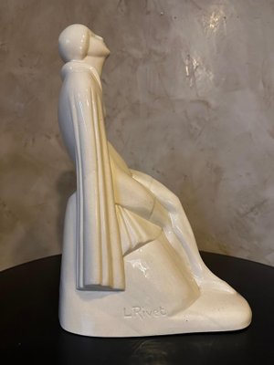 Art Deco Ceramic Woman by Louis Rivet, 1930-BFK-1804177