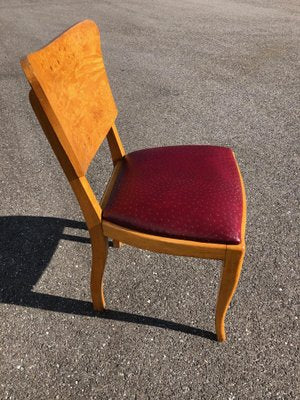 Art Deco Chairs and Table, 1930s, Set of 7-AVC-2019915