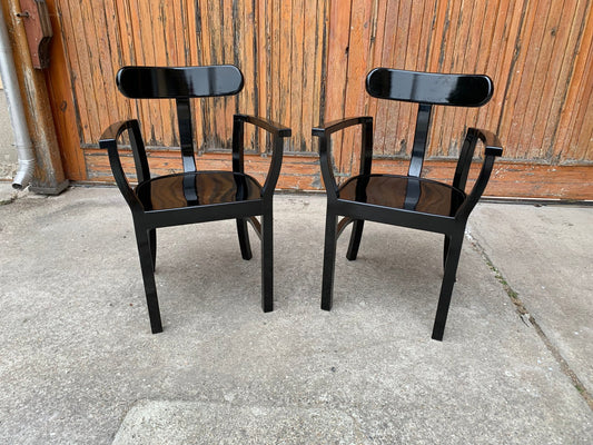 Art Deco Chairs by Lajos Kozma for Woodworking RT, 1920s, Set of 2