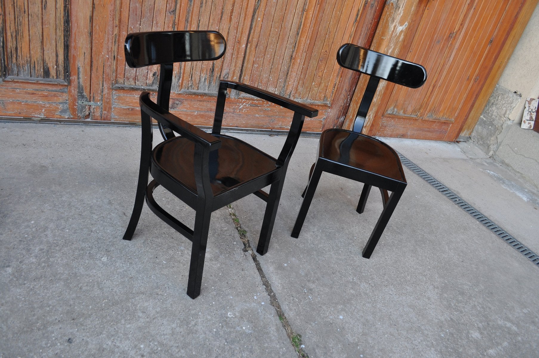 Art Deco Chairs by Lajos Kozma for Woodworking RT, 1920s, Set of 2