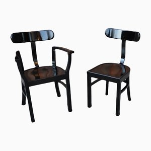 Art Deco Chairs by Lajos Kozma for Woodworking RT, 1920s, Set of 2-OXJ-1140977