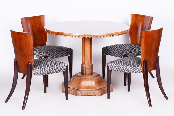 Art Deco Chairs in Beech attributed to Jindřich Halabala for Up Závody, Czechia, 1930s, Set of 4-WHY-1727697