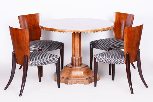 Art Deco Chairs in Beech attributed to Jindřich Halabala for Up Závody, Czechia, 1930s, Set of 4