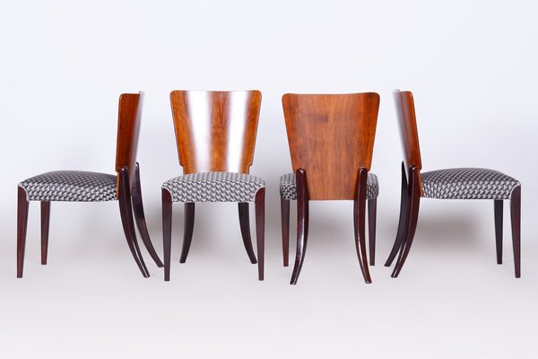 Art Deco Chairs in Beech attributed to Jindřich Halabala for Up Závody, Czechia, 1930s, Set of 4-WHY-1727697