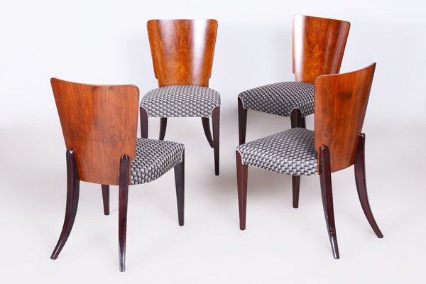 Art Deco Chairs in Beech attributed to Jindřich Halabala for Up Závody, Czechia, 1930s, Set of 4-WHY-1727697