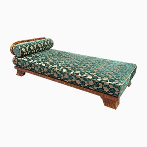 Art Deco Chaise Lounge in Fabric and Walnut, 1930s-XSL-2022617