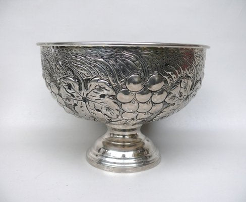 Art Deco Champagne Cooler with Wine Leaves and Grape Motif, 1930s