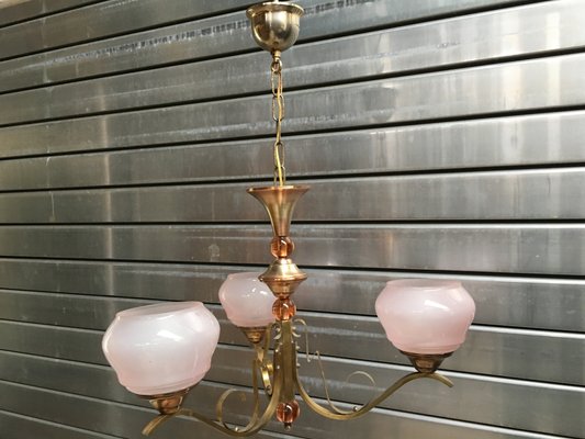 Art Deco Chandelier, 1950s-WQQ-667471