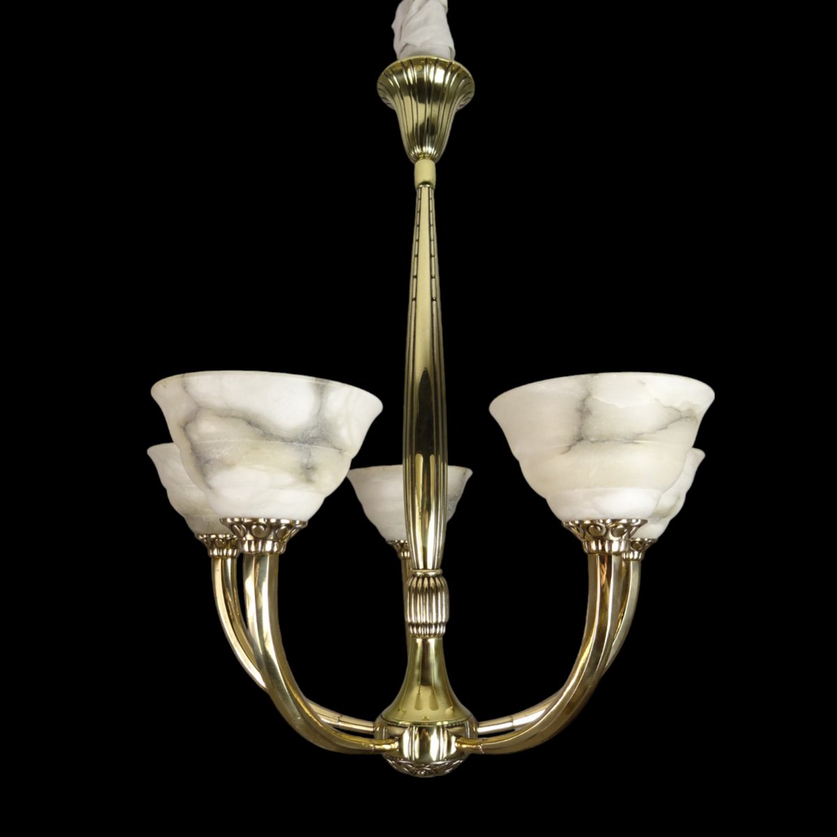 Art Deco Chandelier by George & Eugéne Capon, Paris, 1920s