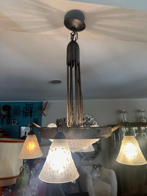 Art Deco Chandelier by Muller Frères for Muller Frères, 1930-BFK-1991023