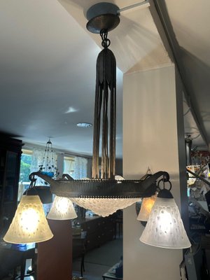 Art Deco Chandelier by Muller Frères for Muller Frères, 1930-BFK-1991023