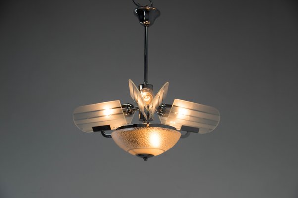 Art Deco Chandelier, Czechoslovakia, 1930s-TZ-1131703