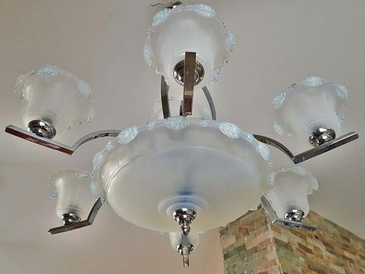 Art Deco Chandelier from Ezan & Petitot, France, 1930s-POM-1178110