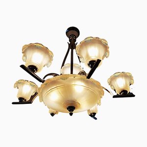 Art Deco Chandelier from Ezan & Petitot, France, 1930s-POM-1178110