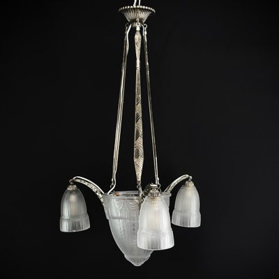 Art Deco Chandelier from Muller Frères, 1930s-JUZ-1808258