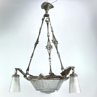 Art Deco Chandelier from Muller Frères, 1930s-JUZ-1783800