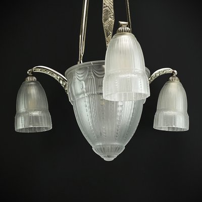 Art Deco Chandelier from Muller Frères, 1930s-JUZ-1808258