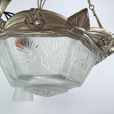 Art Deco Chandelier from Muller Frères, 1930s-JUZ-1783800