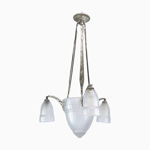 Art Deco Chandelier from Muller Frères, 1930s-JUZ-1808258