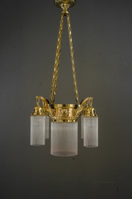 Art Deco Chandelier with Glass Sticks, Vienna, 1920s-SPD-1771828