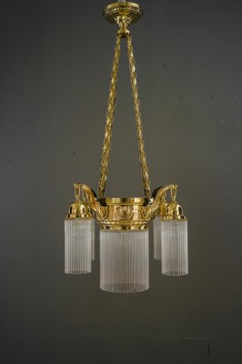 Art Deco Chandelier with Glass Sticks, Vienna, 1920s-SPD-1771828