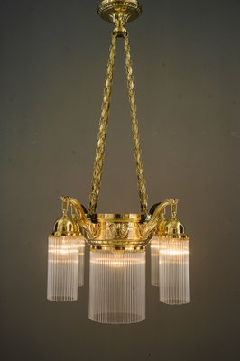 Art Deco Chandelier with Glass Sticks, Vienna, 1920s-SPD-1771828