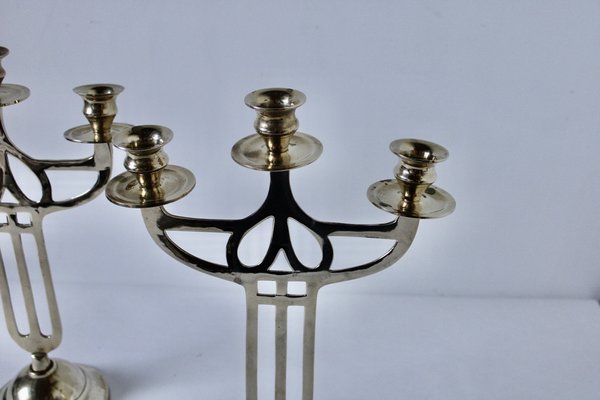 Art-Déco Chandeliers in Brass, Denmark, 1930s, Set of 2-HFR-1772515