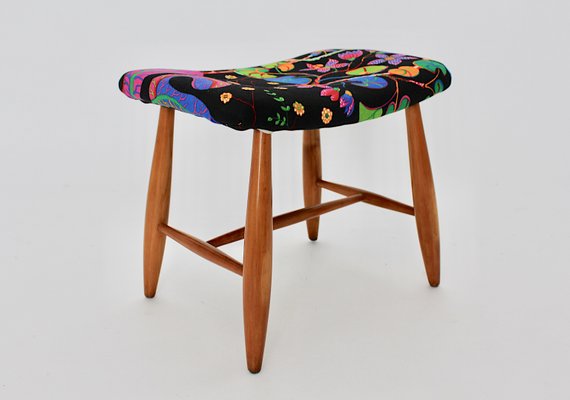 Art Deco Cherry Stool by Josef Frank for Haus & Garten Vienna, 1920s-NB-585623