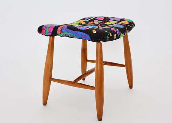 Art Deco Cherry Stool by Josef Frank for Haus & Garten Vienna, 1920s-NB-585623