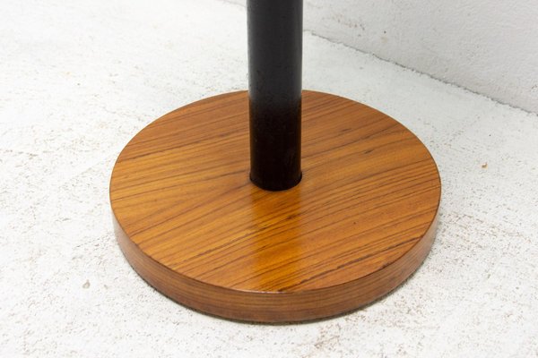 Art Deco Cherry Wood Round Side Table, Bohemia, 1930s-HXT-1308571