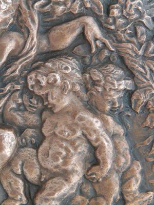 Art Deco Cherub or Nymph Wall Plaque in Embossed Copper, 1930s-ARU-1073203