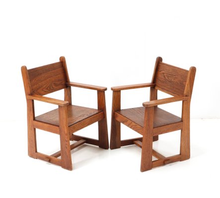 Art Deco Children's Armchairs by Jan Wils for Eik en Linden, 1918, Set of 2-MY-1389800