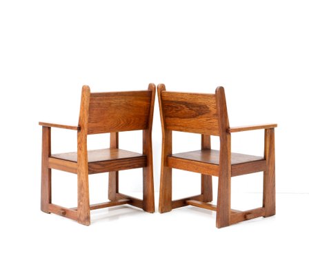 Art Deco Children's Armchairs by Jan Wils for Eik en Linden, 1918, Set of 2-MY-1389800