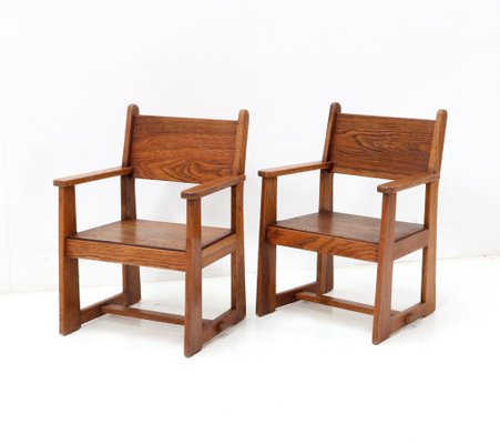 Art Deco Children's Armchairs by Jan Wils for Eik en Linden, 1918, Set of 2-MY-1389800