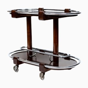 Art Deco Chrome Bar Cart-TSE-1187686