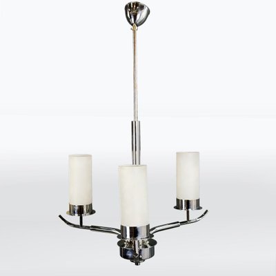 Art Deco Chrome Chandelier, 1930s-XSL-2032456