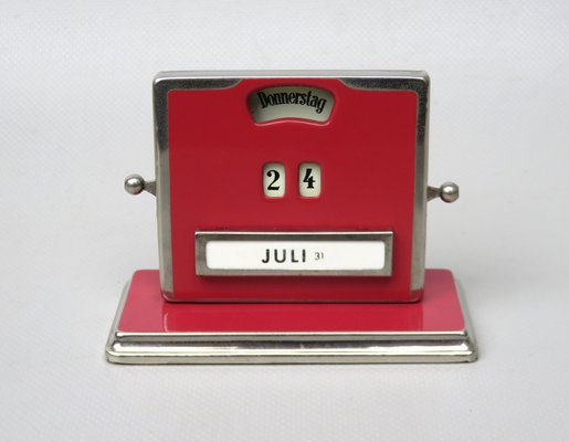 Art Deco Chrome Eternal Calendar from Jakob Maul-EY-1151251