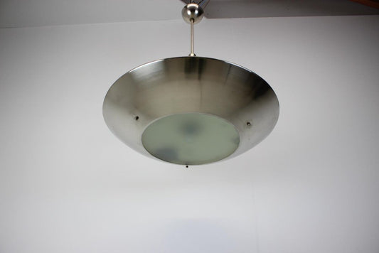 Art Deco Chrome Pendant Light attributed to Designer Franta Anyz, Czechoslovakia, 1930s