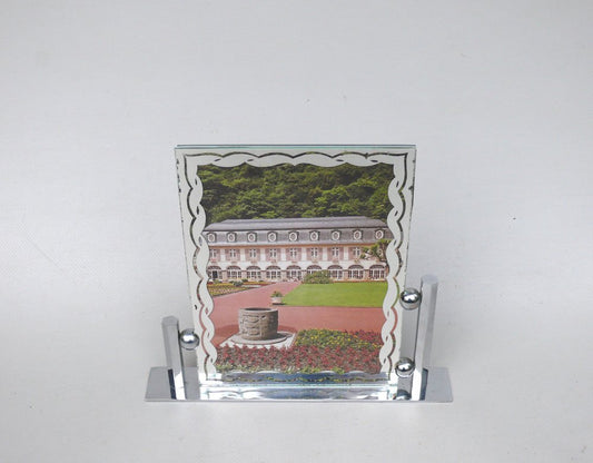 Art Deco Chrome-Plated & Metallised Pane Picture Frame, 1920s