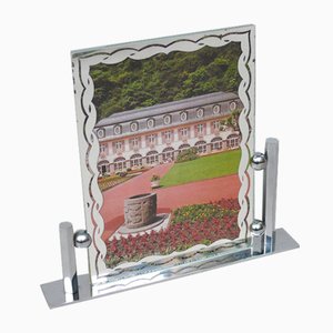 Art Deco Chrome-Plated & Metallised Pane Picture Frame, 1920s-EY-1794688