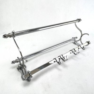 Art Deco Chrome Wall Rack, 1930s-JUZ-1394881