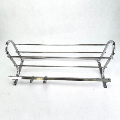 Art Deco Chrome Wall Rack, 1930s-JUZ-1394866