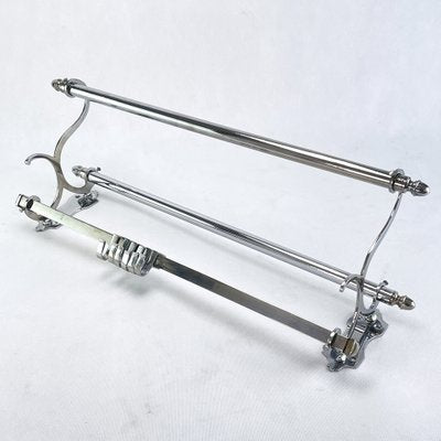 Art Deco Chrome Wall Rack, 1930s-JUZ-1394881