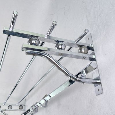 Art Deco Chrome Wall Rack, 1930s-JUZ-1386113