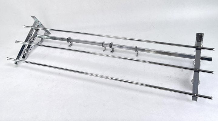 Art Deco Chrome Wall Rack, 1930s-JUZ-1386113