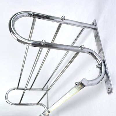 Art Deco Chrome Wall Rack, 1930s-JUZ-1394866