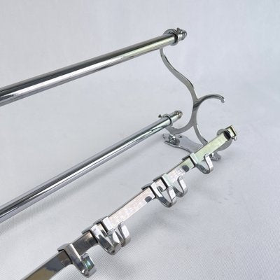 Art Deco Chrome Wall Rack, 1930s-JUZ-1394881